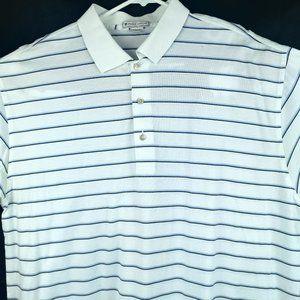Peter Millar Short Sleeve Striped Golf Polo Shirt